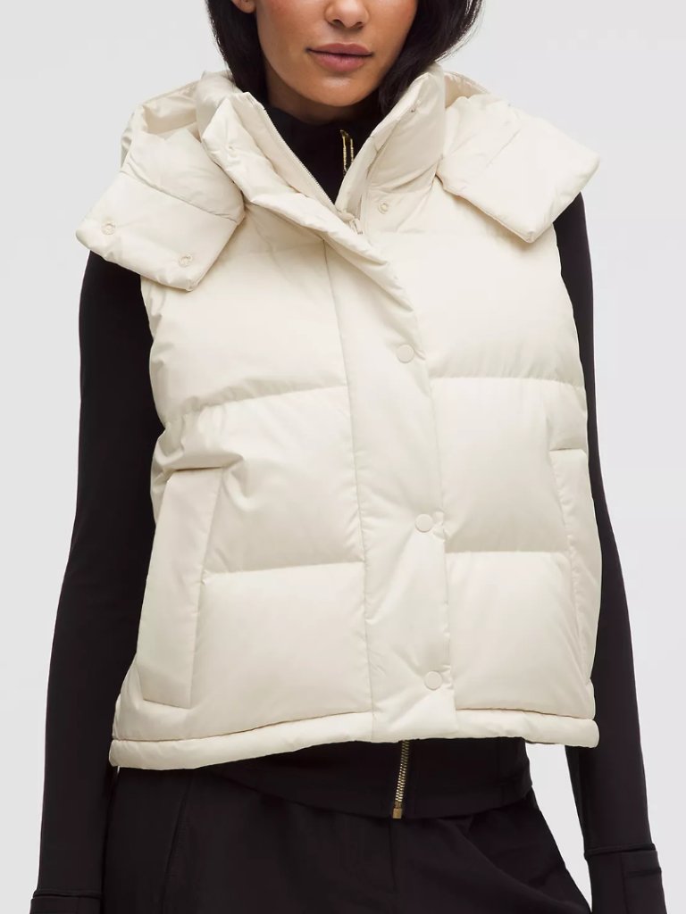 Lululemon Athletica Ivory Quilted Puffer Vest